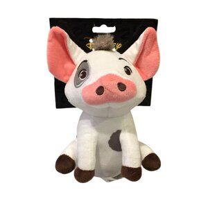 Disney MOANA PUA Plush Crinkle Squeak Dog Toy White Pink Buckledown
